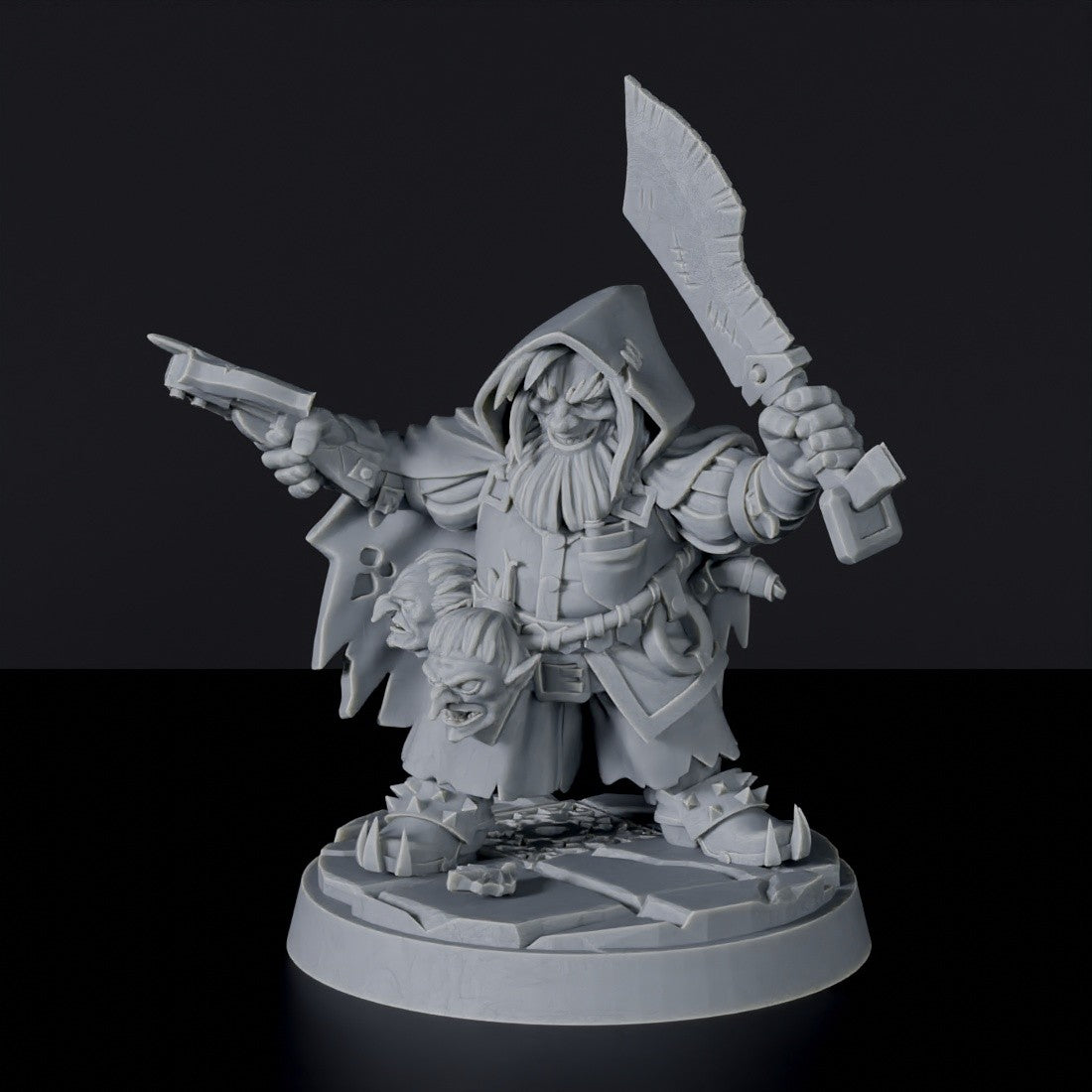 Dwarf Male Ranger with Hand Crossbow and Sword