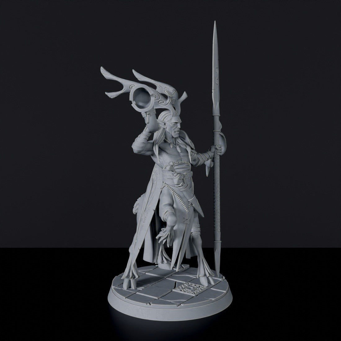 Elf Centaur Warrior - Radran Stonekeeper with Spear and Sword