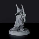 Gnome Male Wizard with Flaming Bow and Arrow