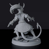 Tiefling Female Monk with Daggers