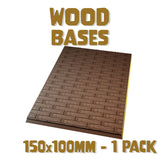 150x100mm Wood Square Base (Set of 1)