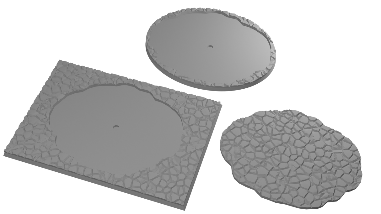 150x100mm Rectangle to 120x92mm Oval Cobblestone - Rank and Flank Base Adapters