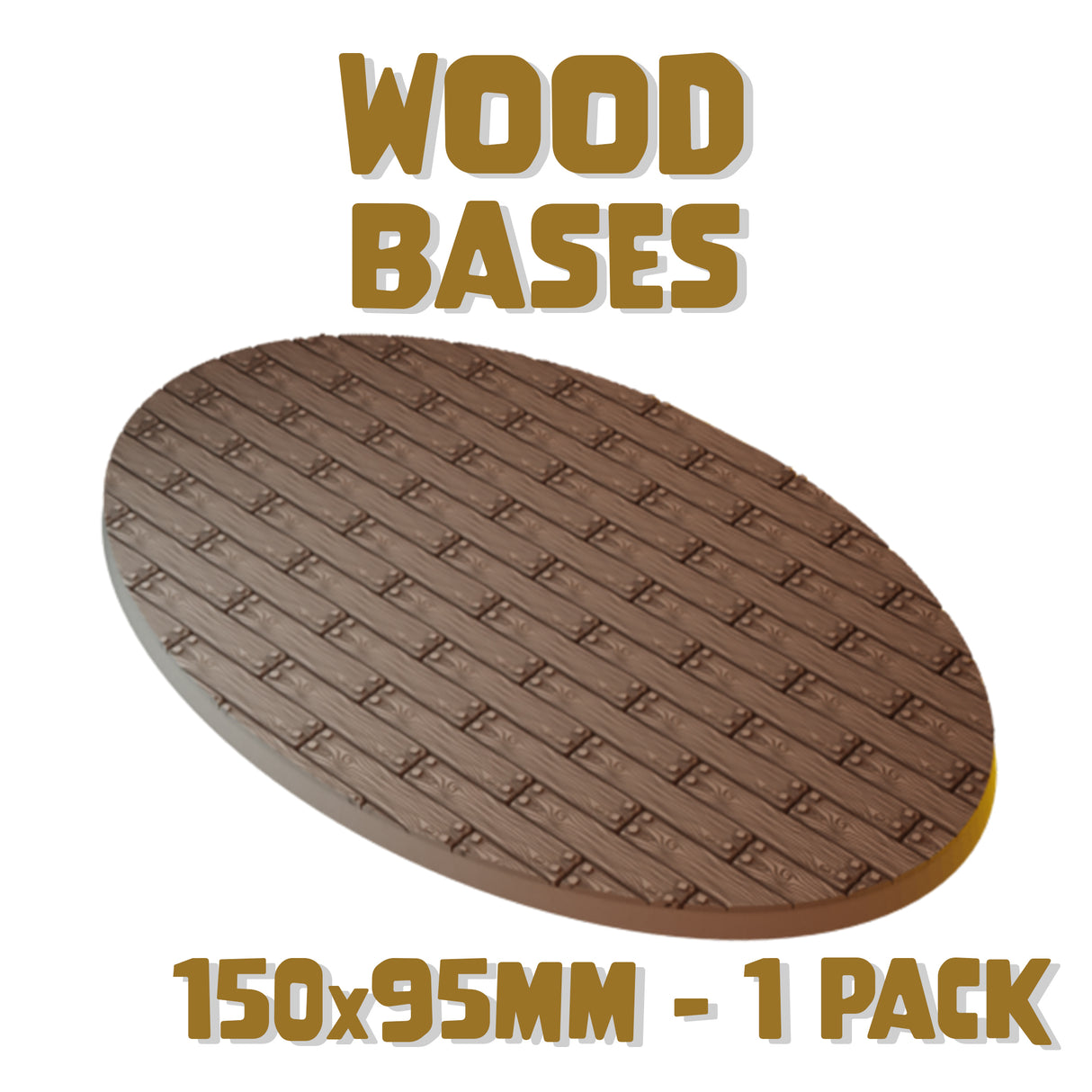 150x95mm Wood Round Base (Set of 1)