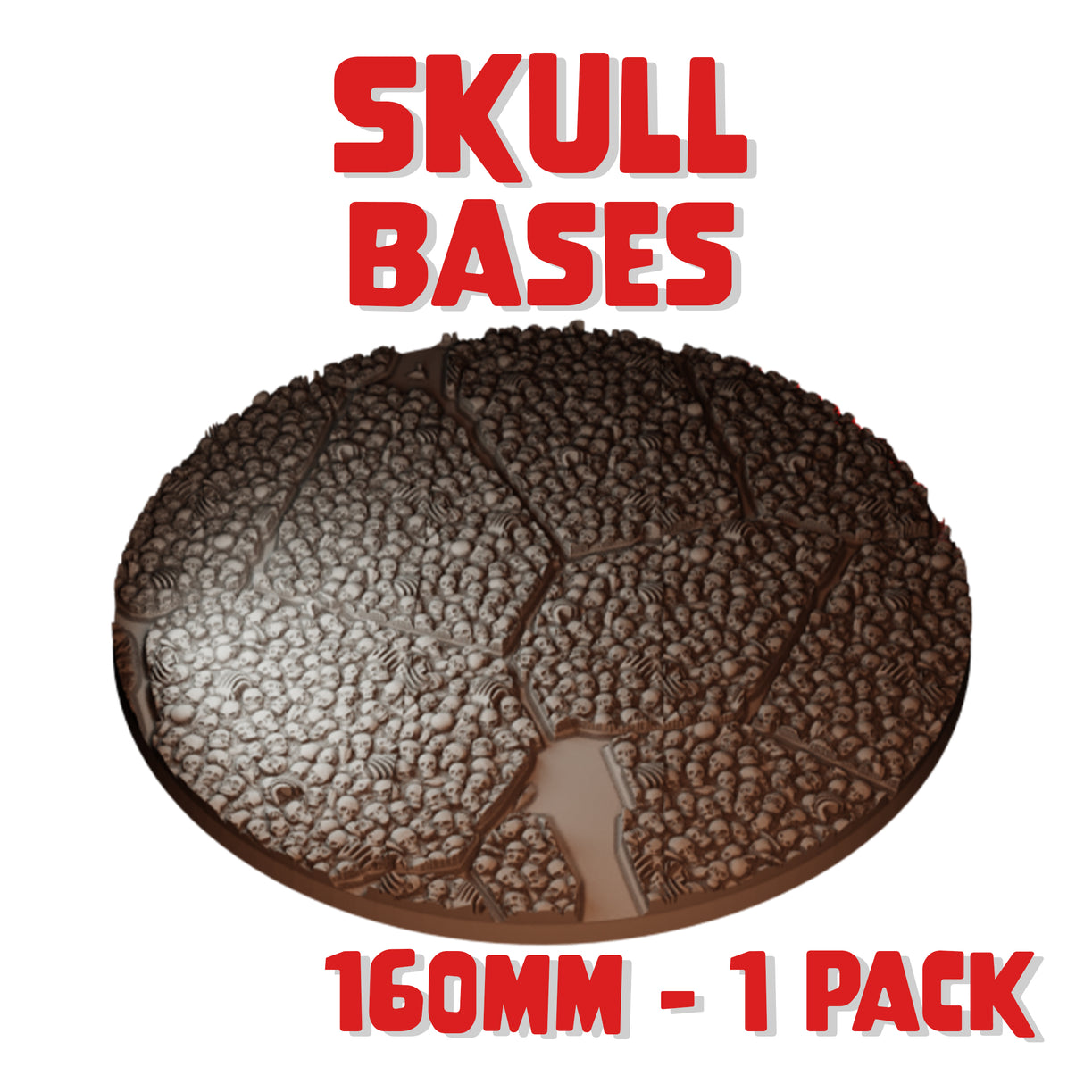 160mm Skull Round Base (Set of 1)