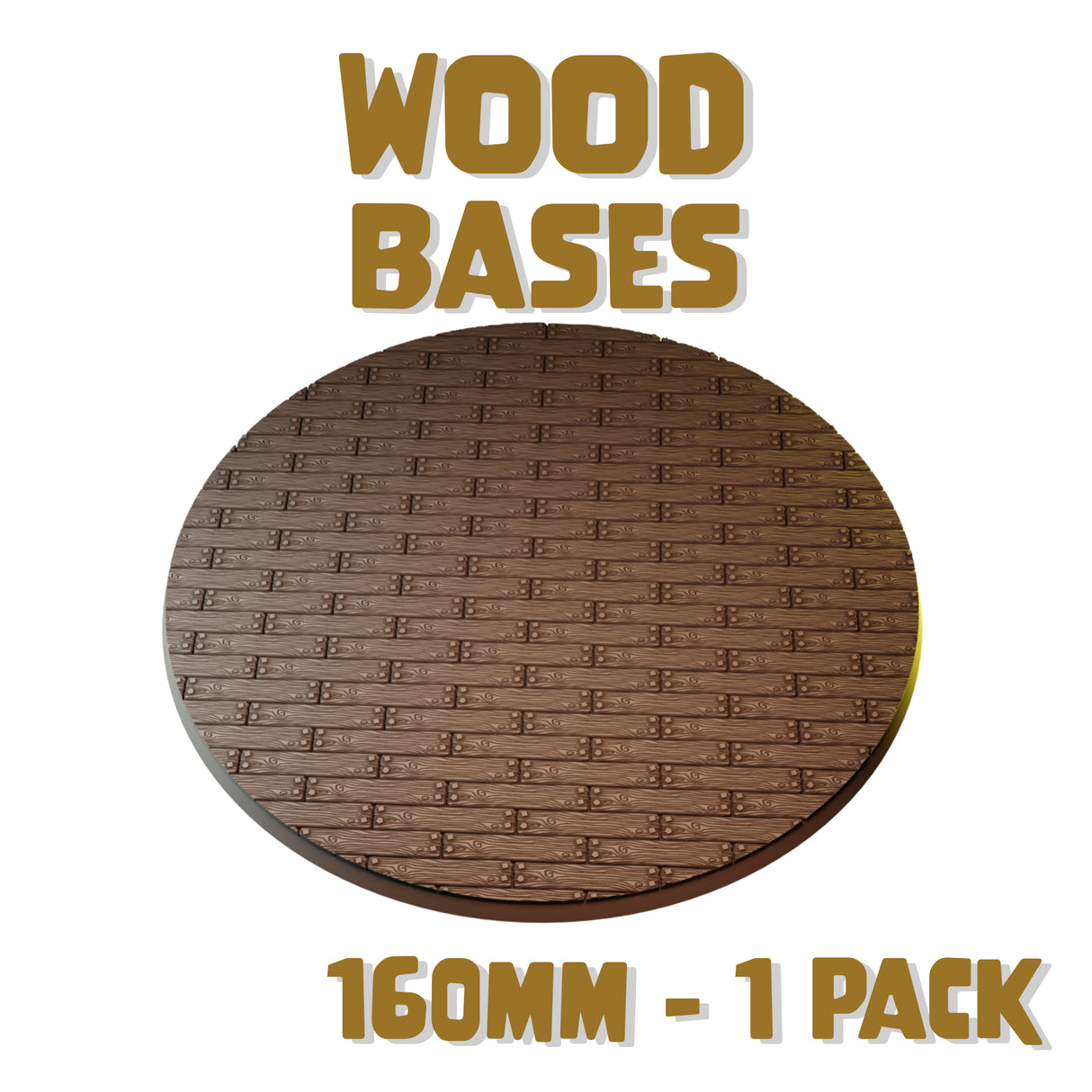 160mm Wood Round Base (Set of 1)