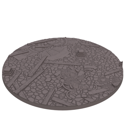 160mm Cobblestone Ruins Round Base (Set of 1)