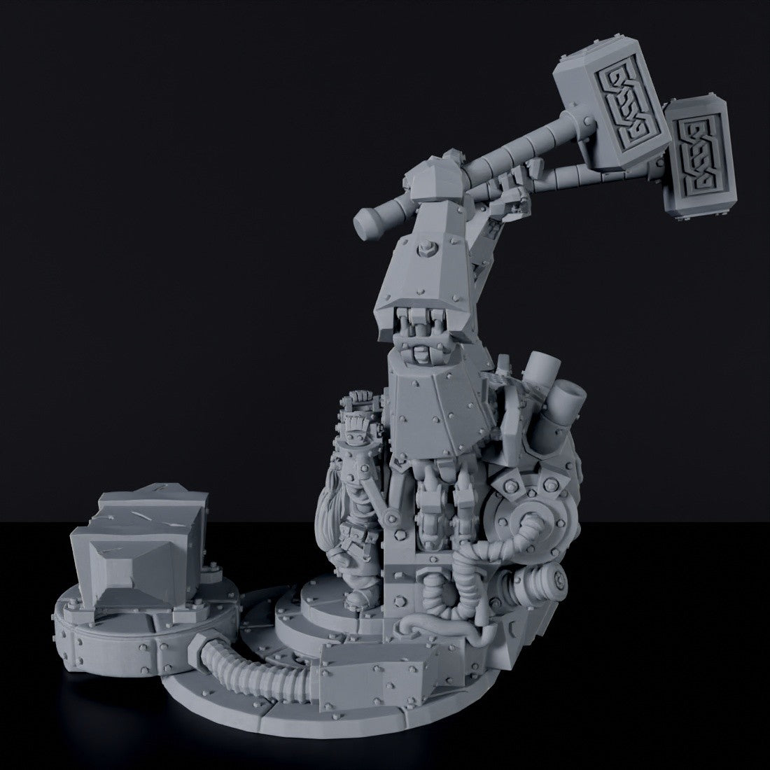 Miniature of Ancient Forge dwarf monster forge with hammers - set for Bloodfields Metalbeard Dwarfs army