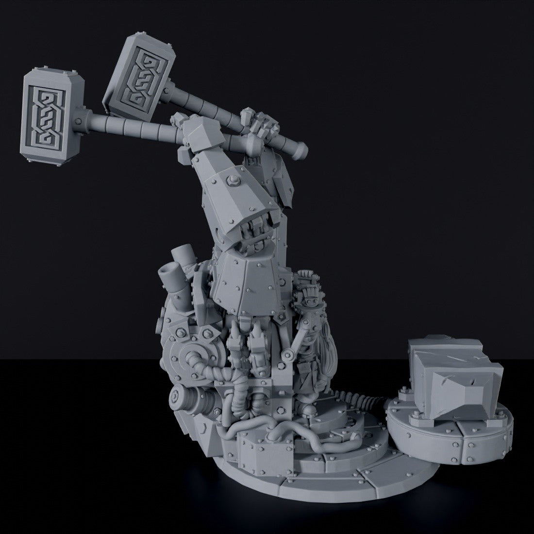 Dedicated set for Bloodfields Metalbeard Dwarfs army - fantasy miniature of Ancient Forge dwarf forge monster with hammers