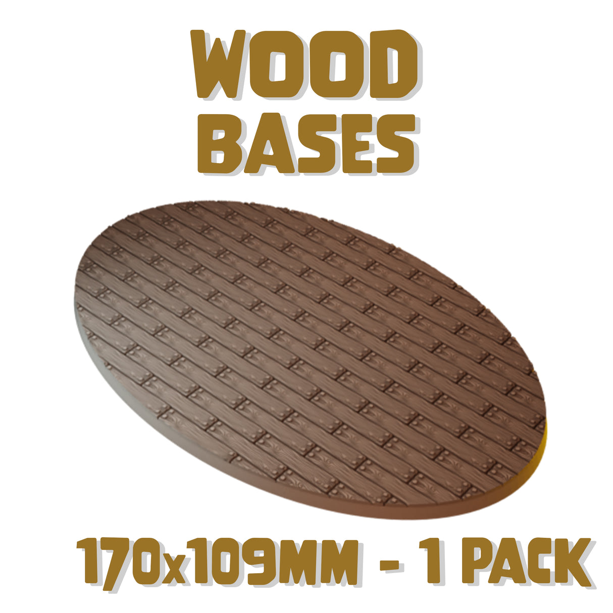 170x109mm Wood Round Base (Set of 1)