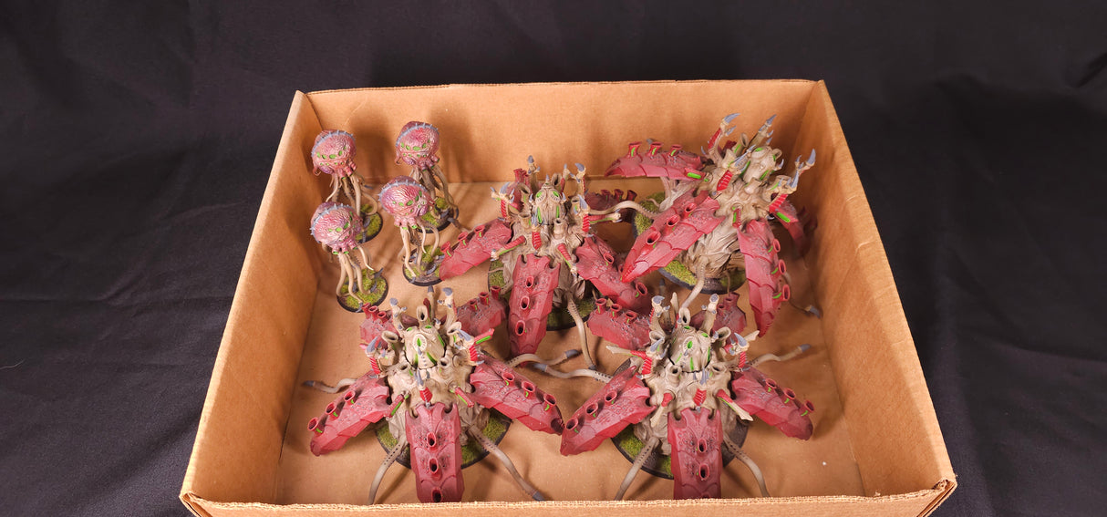 Warhammer 40,000 - Tyranids - Painted Sporocyst & Mucolid Spore Lot