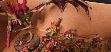 Warhammer 40,000 - Tyranids - Painted Swarm Army with Winged Hive Tyrant