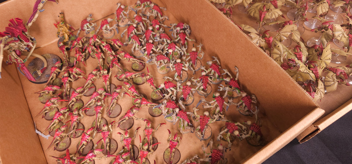 Warhammer 40,000 - Tyranids - Painted Swarm Army with Winged Hive Tyrant