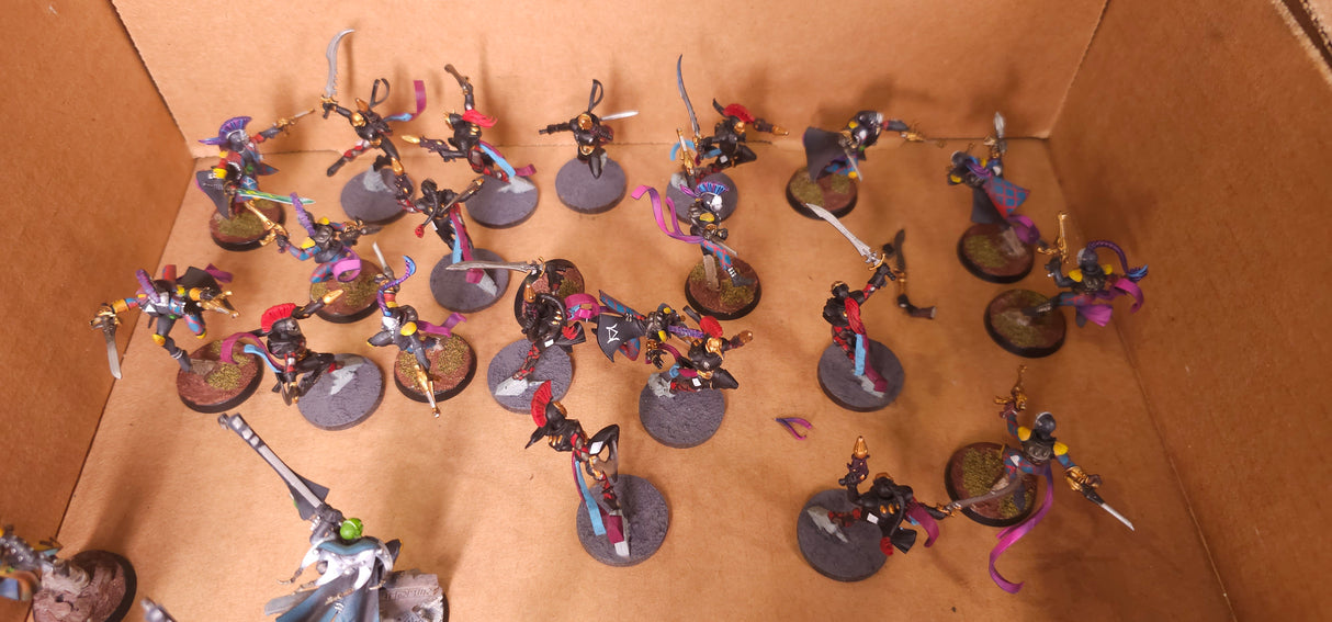 Warhammer 40,000 - Harlequins - High-Quality Painted Army with Vehicles & Flyers