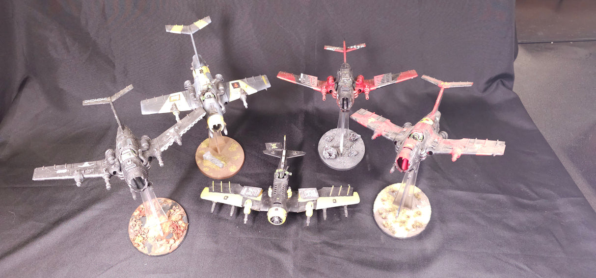 Warhammer 40,000 - Orks - Painted Air Force Flyer Lot