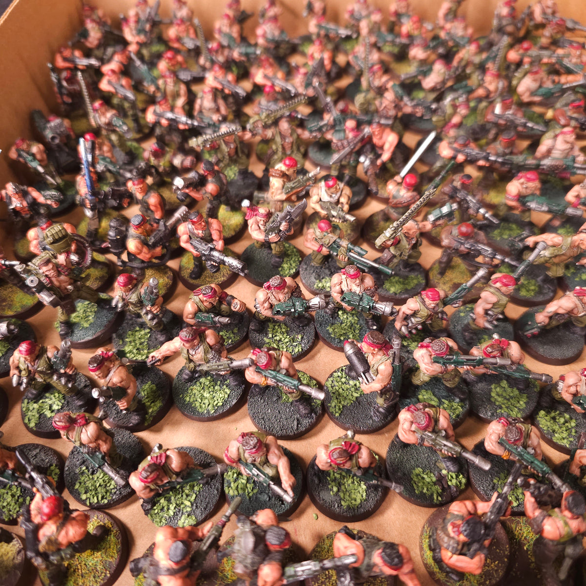 Warhammer 40,000 - Astra Militarum - Painted Catachan Army with Iron Hand Straken