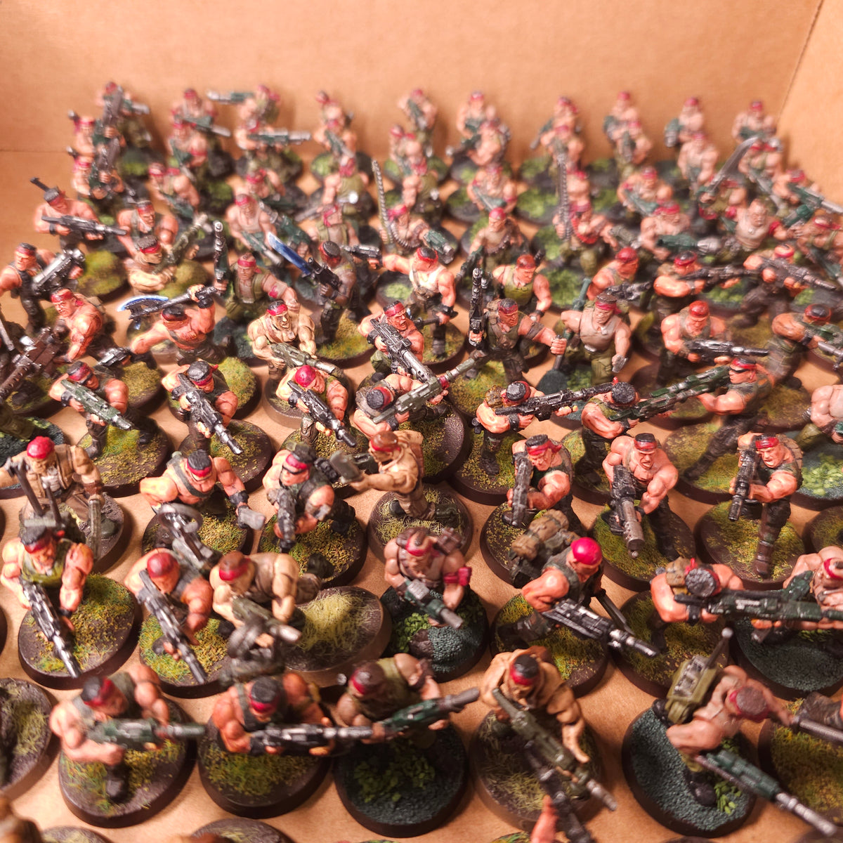 Warhammer 40,000 - Astra Militarum Catachan - Painted Infantry & Sentinel Army