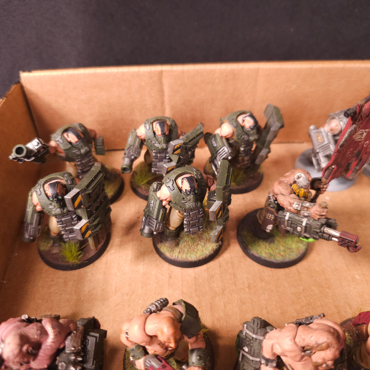 Warhammer 40,000 - Astra Militarum - Painted Ogryn & Ratling Abhuman Force