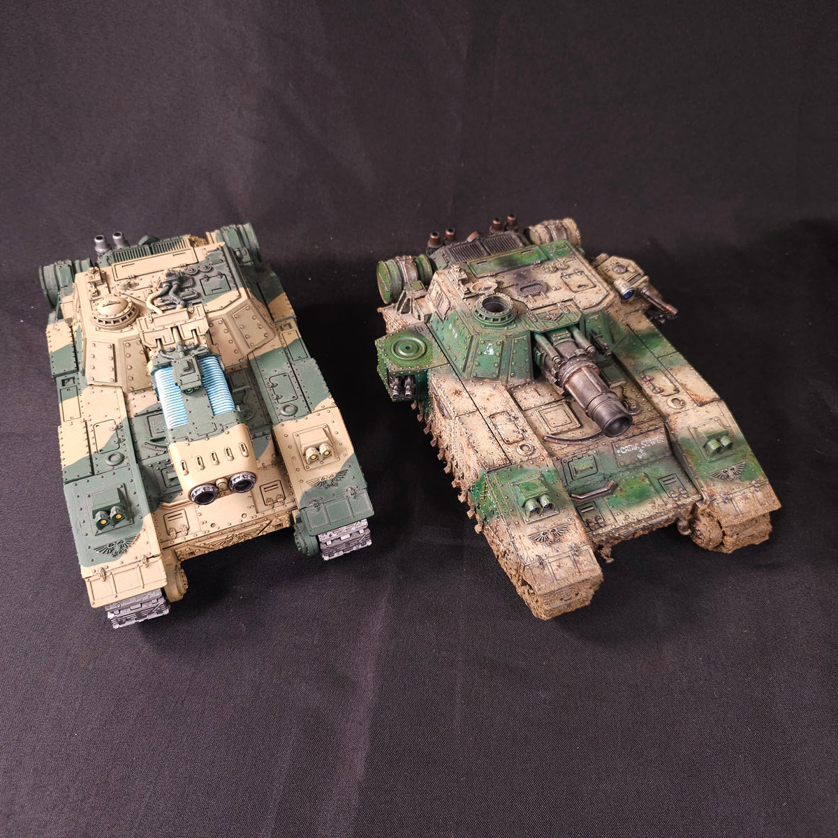 Warhammer 40,000 - Astra Militarum - Painted Stormblade & Stormsword Super-Heavy Tank Pair