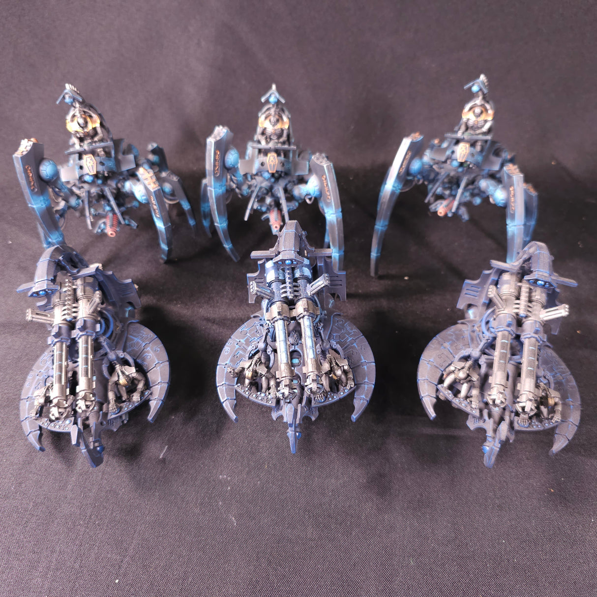 Warhammer 40,000 - Necrons - Painted Fire Support Walkers & Vehicles