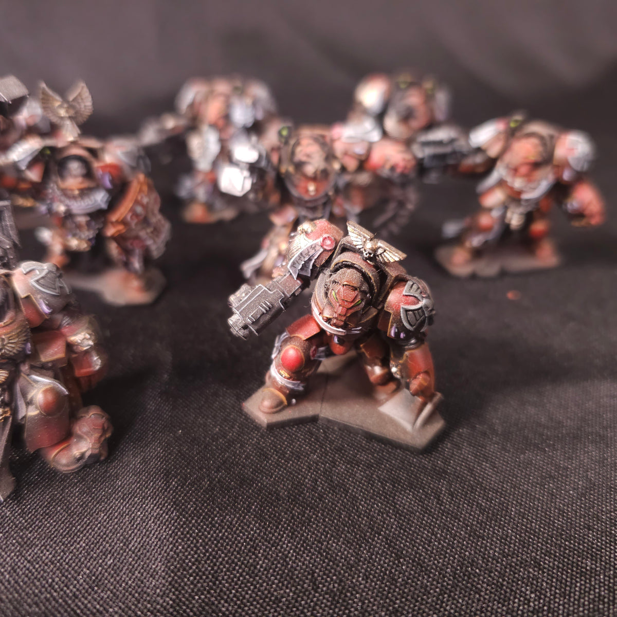Space Hulk - Blood Angels - Painted Terminators & Objective Marker