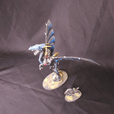 Warhammer Age of Sigmar / The Old World - Dark Elves - Painted Infantry & Black Dragon