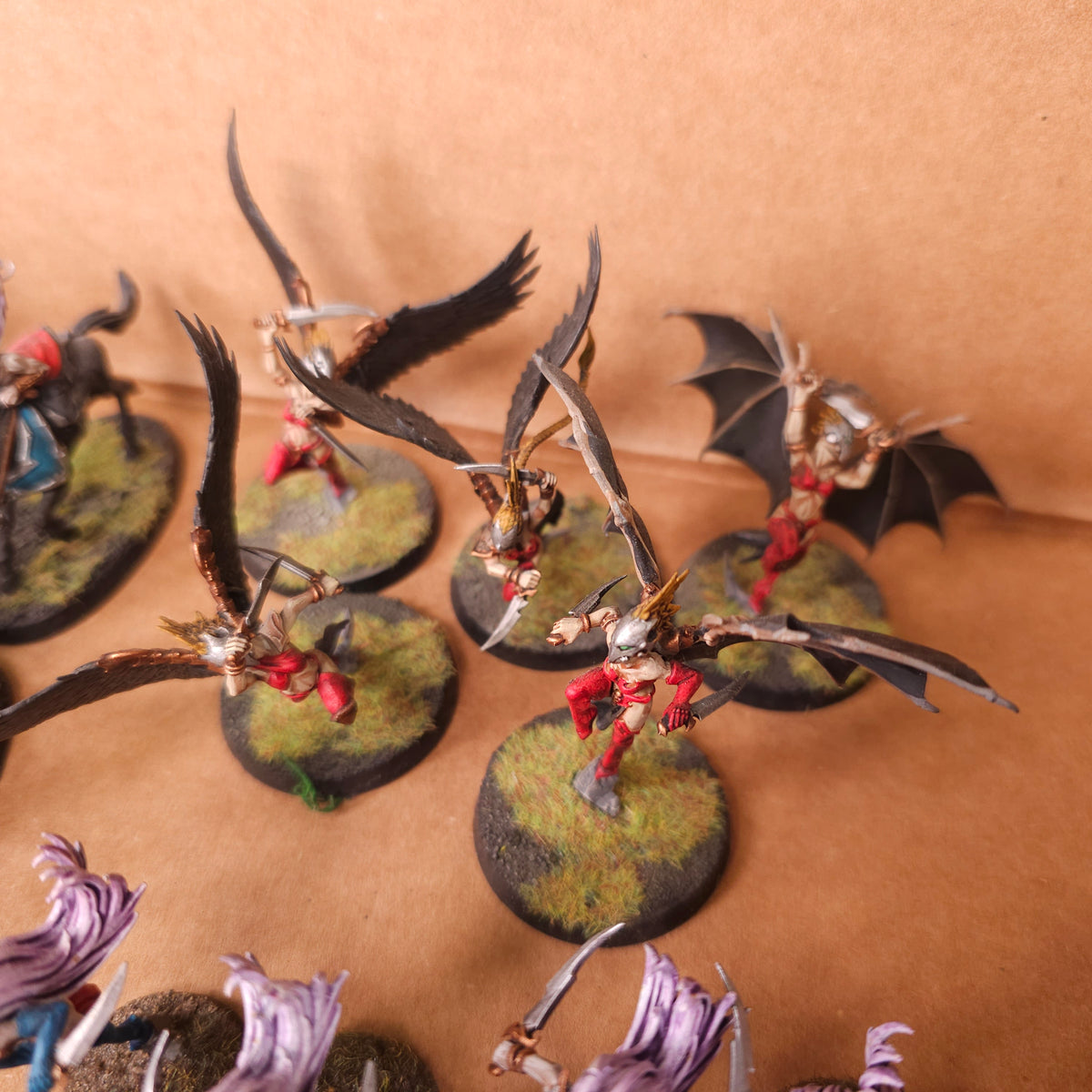 Age of Sigmar / The Old World - Daughters of Khaine / Dark Elves - Painted Witch Aelves & Doomfire Warlocks