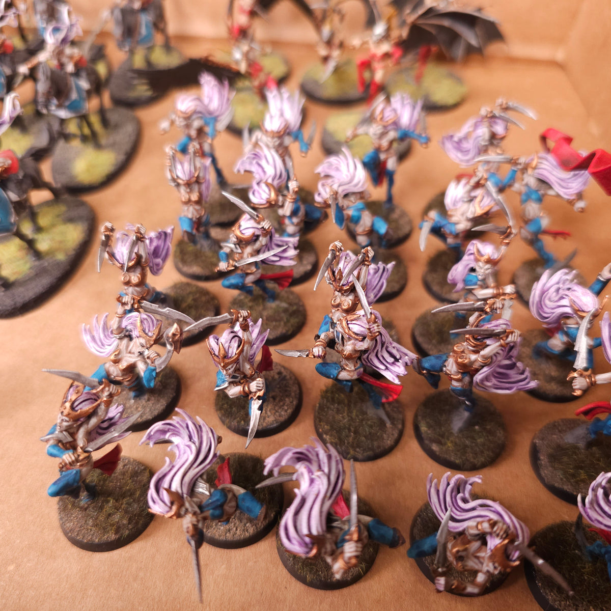 Age of Sigmar / The Old World - Daughters of Khaine / Dark Elves - Painted Witch Aelves & Doomfire Warlocks