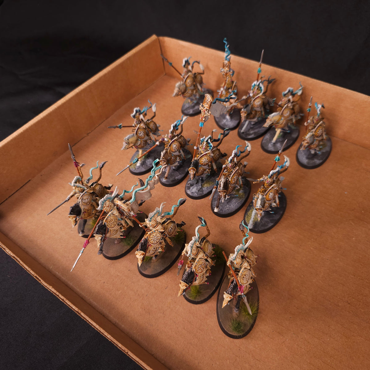 Age of Sigmar - Lumineth Realm-lords - Painted Vanari Dawnriders Cavalry
