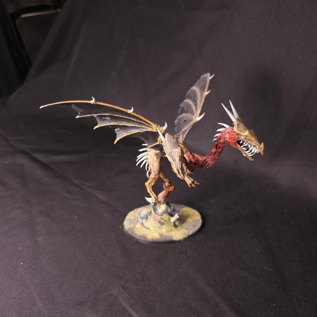 The Old World - Warriors of Chaos - Painted Converted Two-Headed Chaos Dragon Proxy