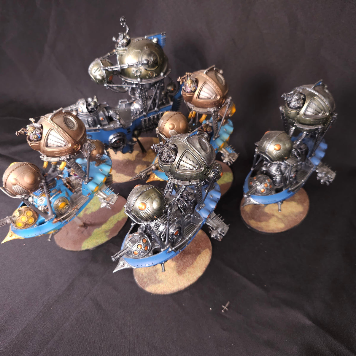 Age of Sigmar - Kharadron Overlords - Painted Ironclad & Frigate Fleet