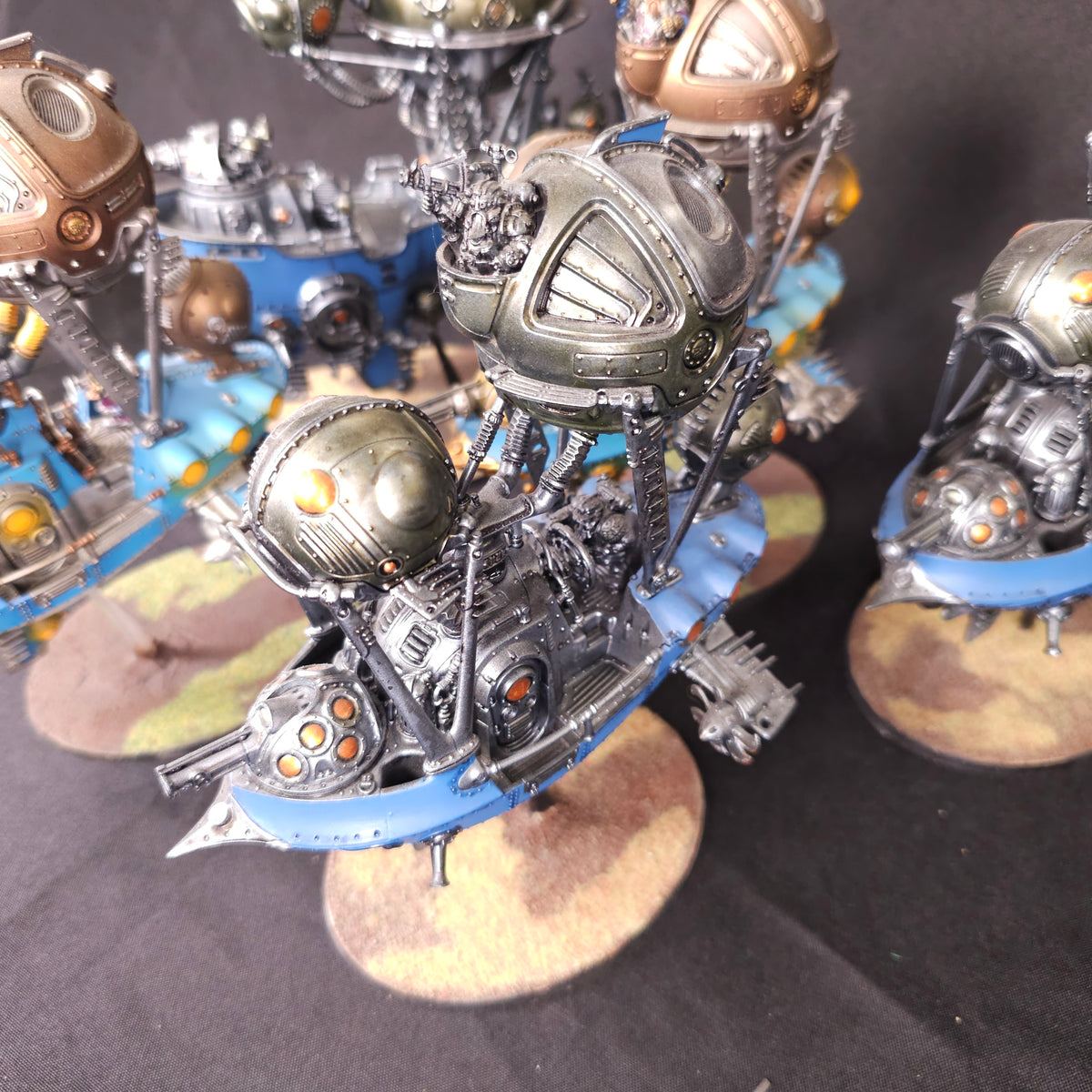 Age of Sigmar - Kharadron Overlords - Painted Ironclad & Frigate Fleet
