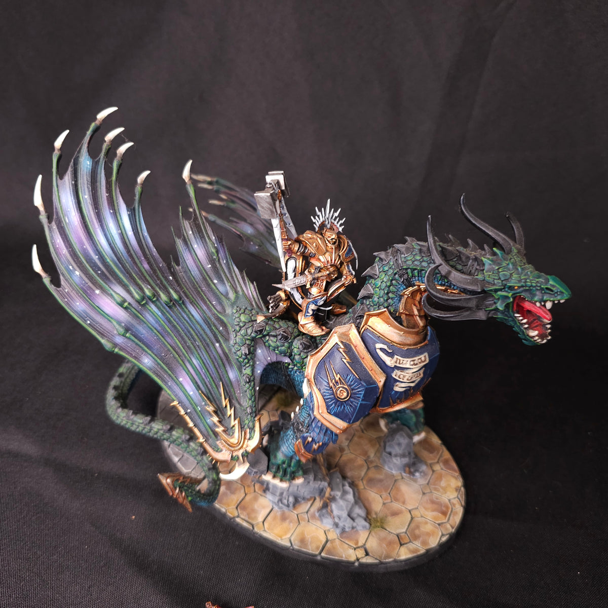 Age of Sigmar - Stormcast Eternals - Painted Lord-Celestant on Stardrake