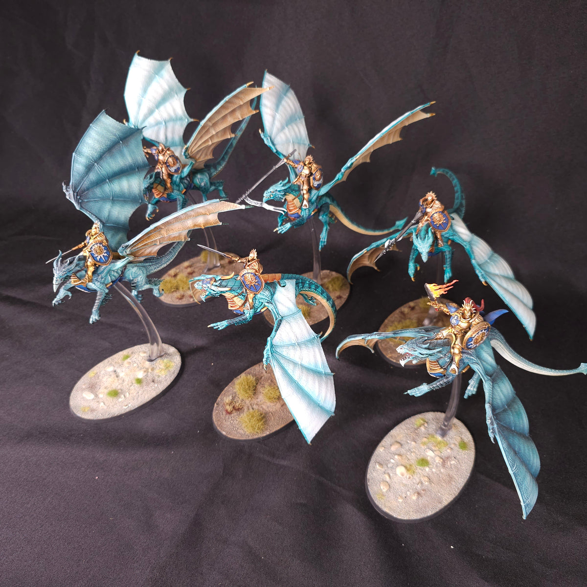 Age of Sigmar - Stormcast Eternals - Painted Stormdrake Guard and Knight-Draconis