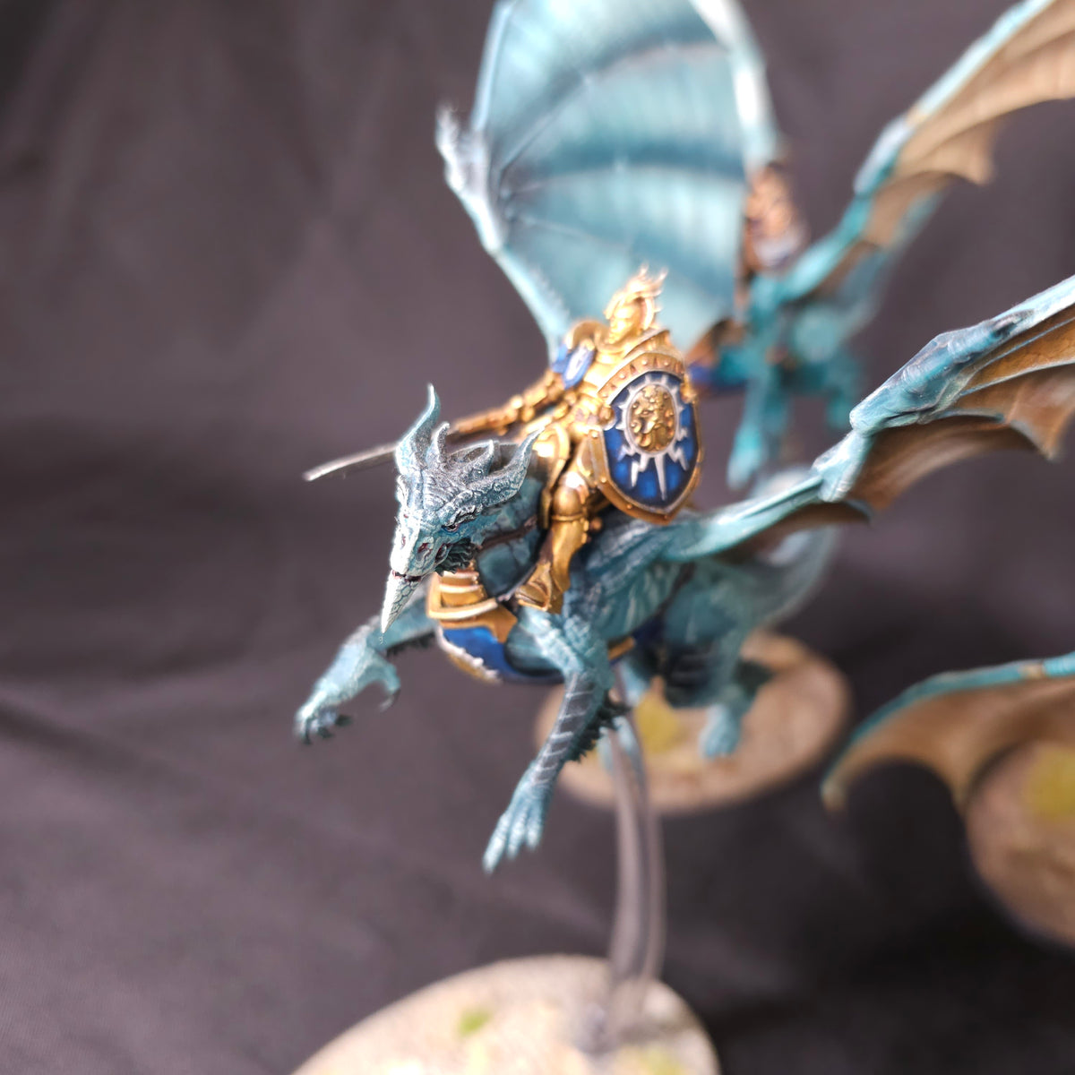 Age of Sigmar - Stormcast Eternals - Painted Stormdrake Guard and Knight-Draconis