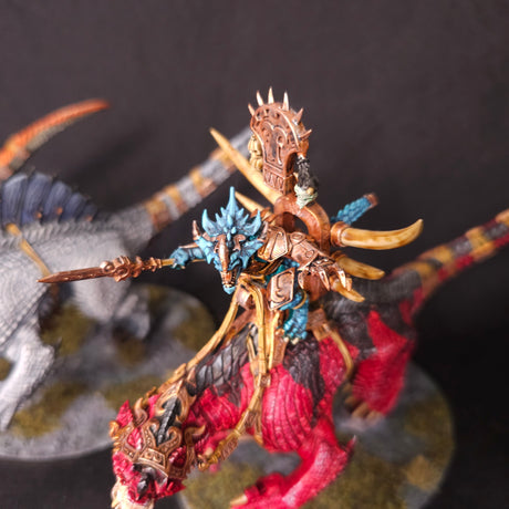 Age of Sigmar / The Old World - Seraphon / Lizardmen - Painted Carnosaur and Troglodon Monsters