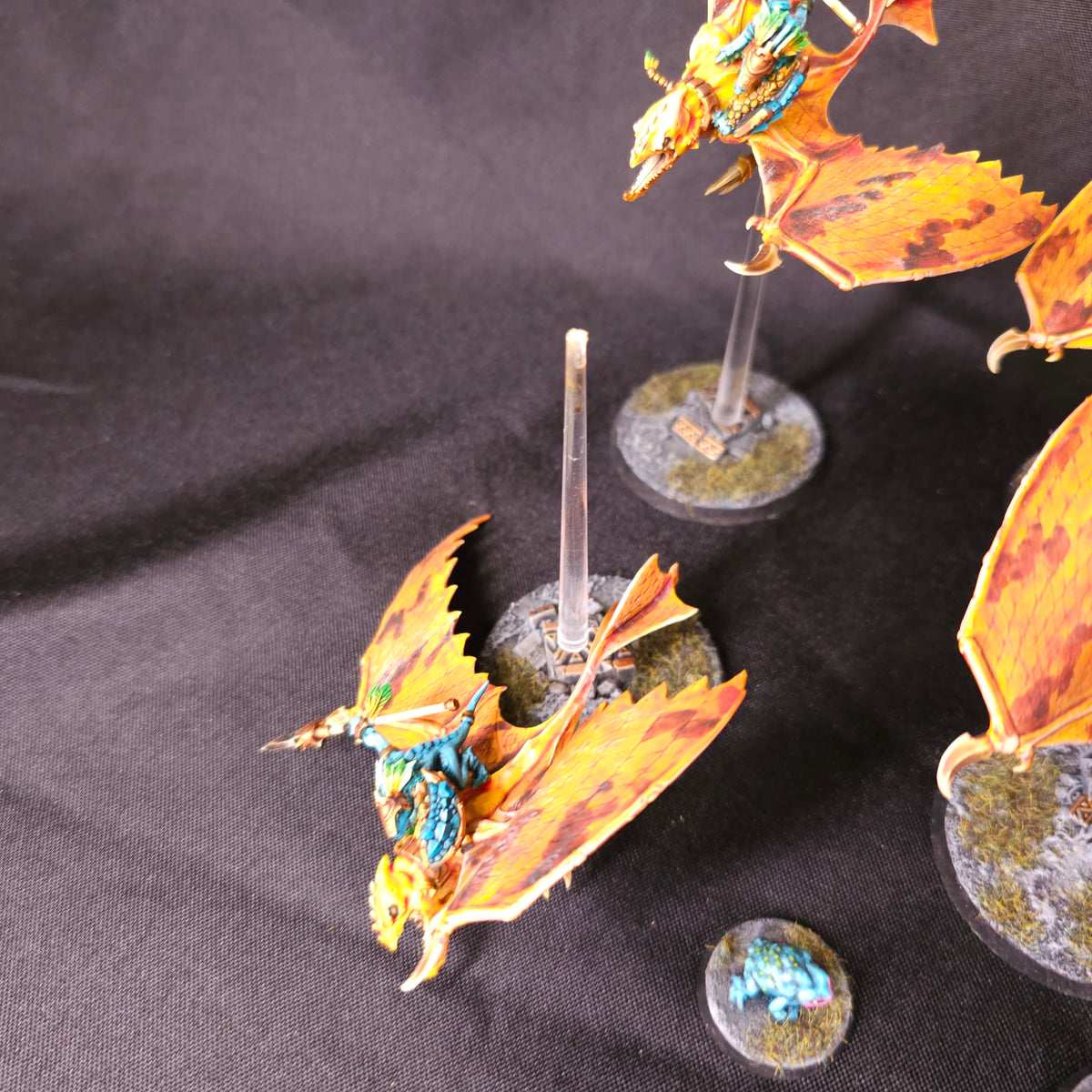 Age of Sigmar / The Old World - Seraphon / Lizardmen - Painted Flying Riders