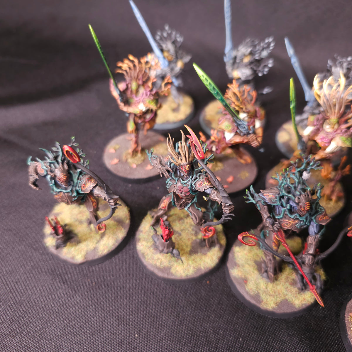 Age of Sigmar - Sylvaneth - Painted Kurnoth Hunters with Bows, Swords and Scythes