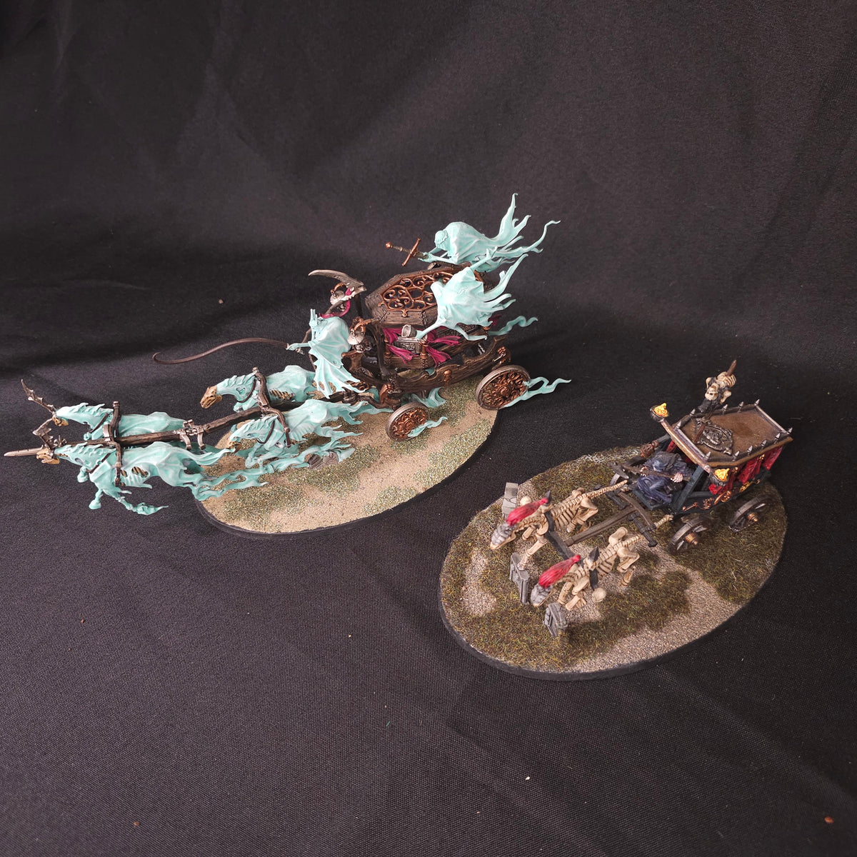 Warhammer Age of Sigmar / The Old World - Nighthaunt / Vampire Counts - Painted Black Coaches