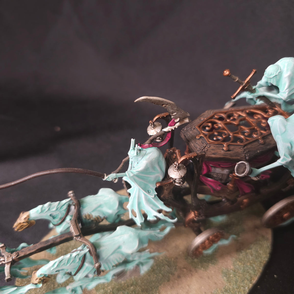 Warhammer Age of Sigmar / The Old World - Nighthaunt / Vampire Counts - Painted Black Coaches