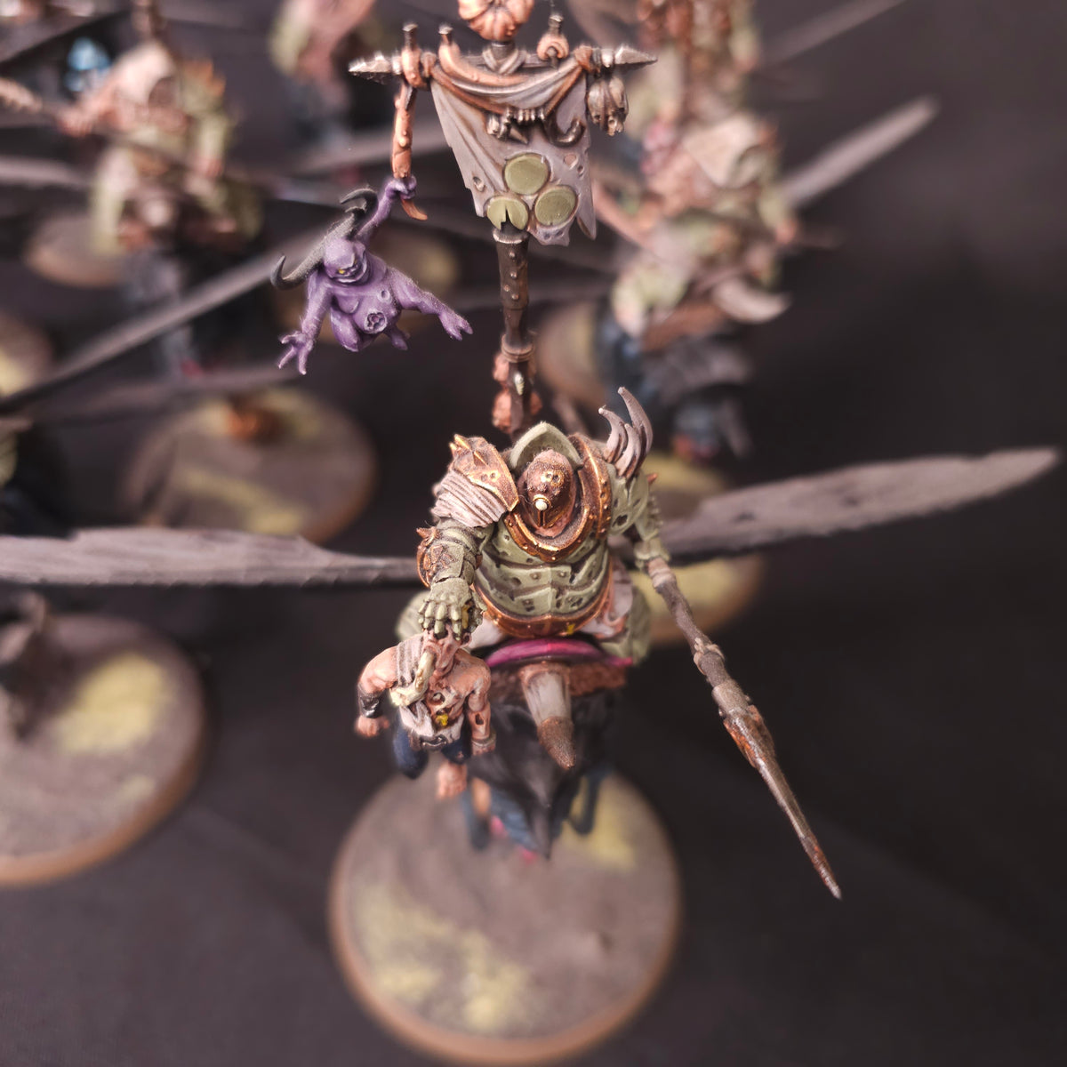 Age of Sigmar - Maggotkin of Nurgle - Painted Rot Fly Cavalry