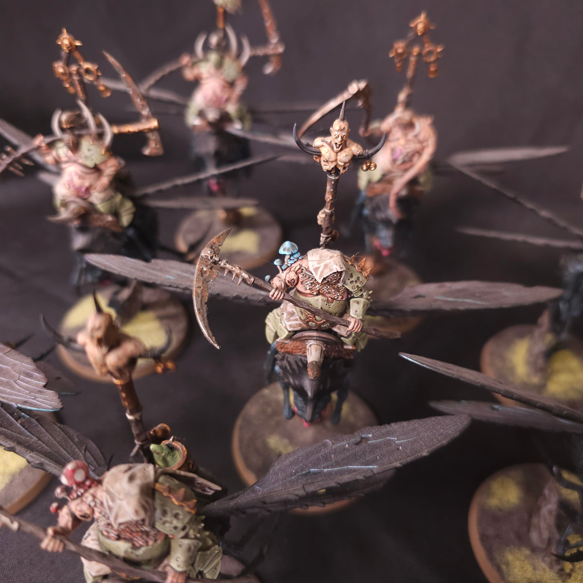 Age of Sigmar - Maggotkin of Nurgle - Painted Rot Fly Cavalry