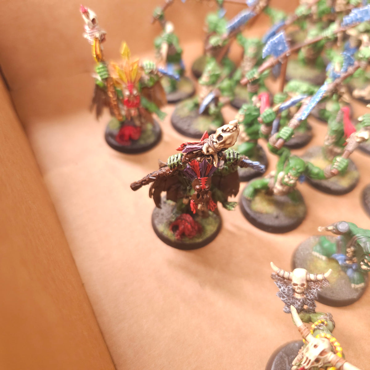 Age of Sigmar / The Old World - Bonesplitterz / Orc & Goblin Tribes - Painted Savage Orc Infantry and Shamans