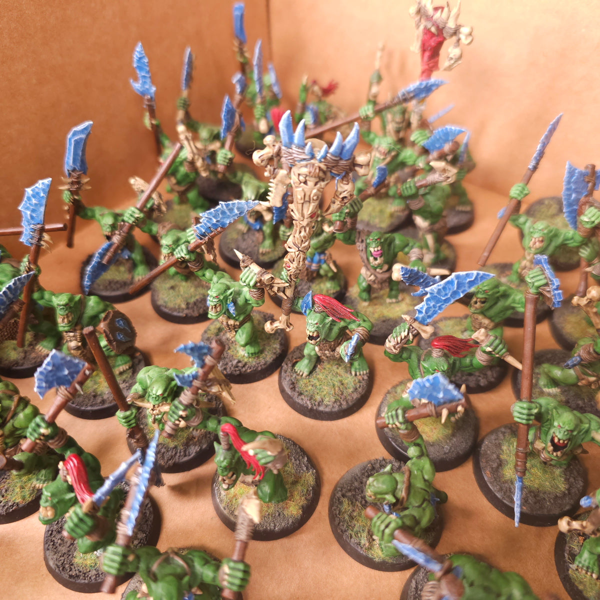 Age of Sigmar / The Old World - Bonesplitterz / Orc & Goblin Tribes - Painted Savage Orc Infantry and Shamans
