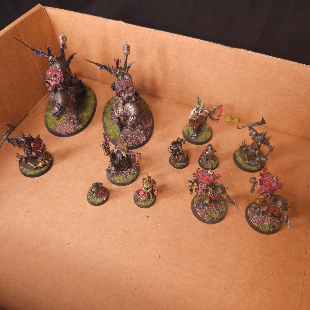 Age of Sigmar - Kruleboyz - Painted Mounted and Foot Heroes