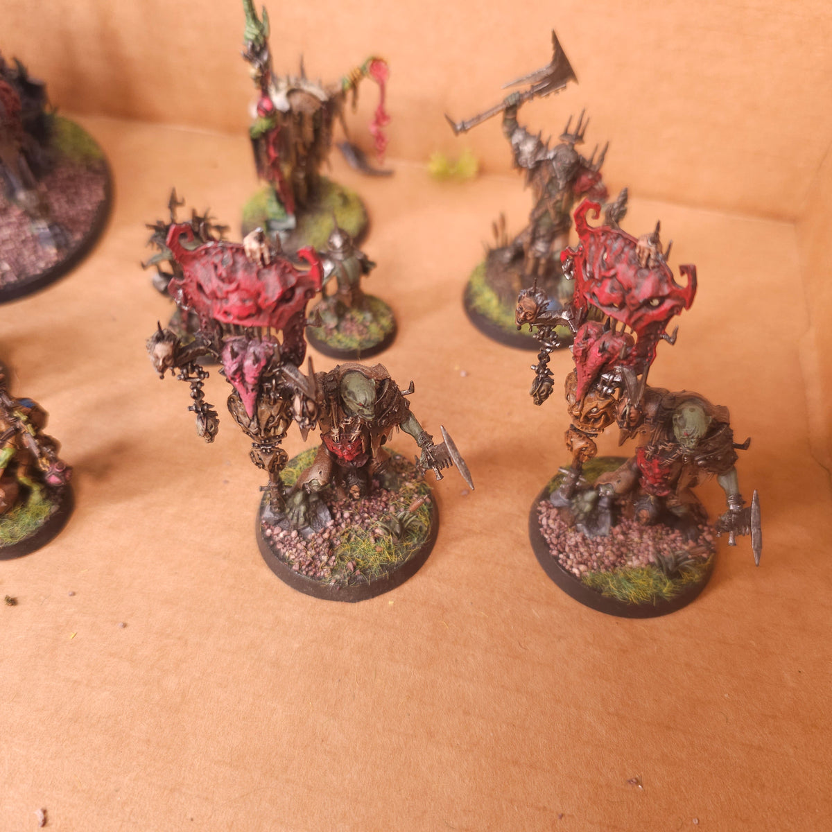 Age of Sigmar - Kruleboyz - Painted Mounted and Foot Heroes