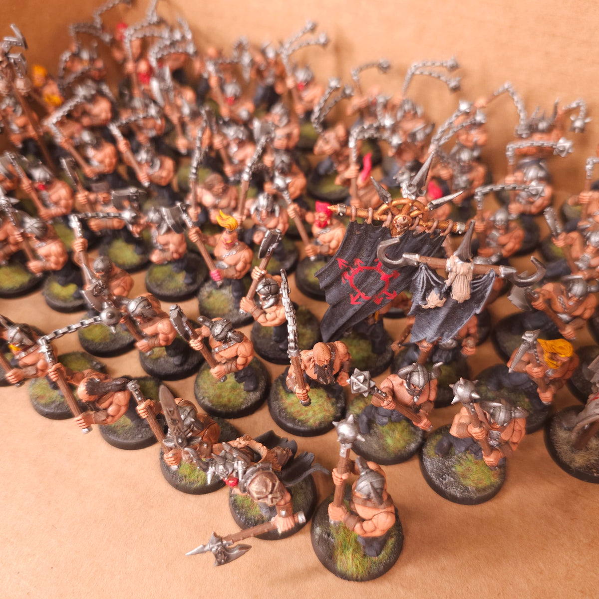 Age of Sigmar / The Old World - Slaves to Darkness / Warriors of Chaos - Painted Marauder Horde
