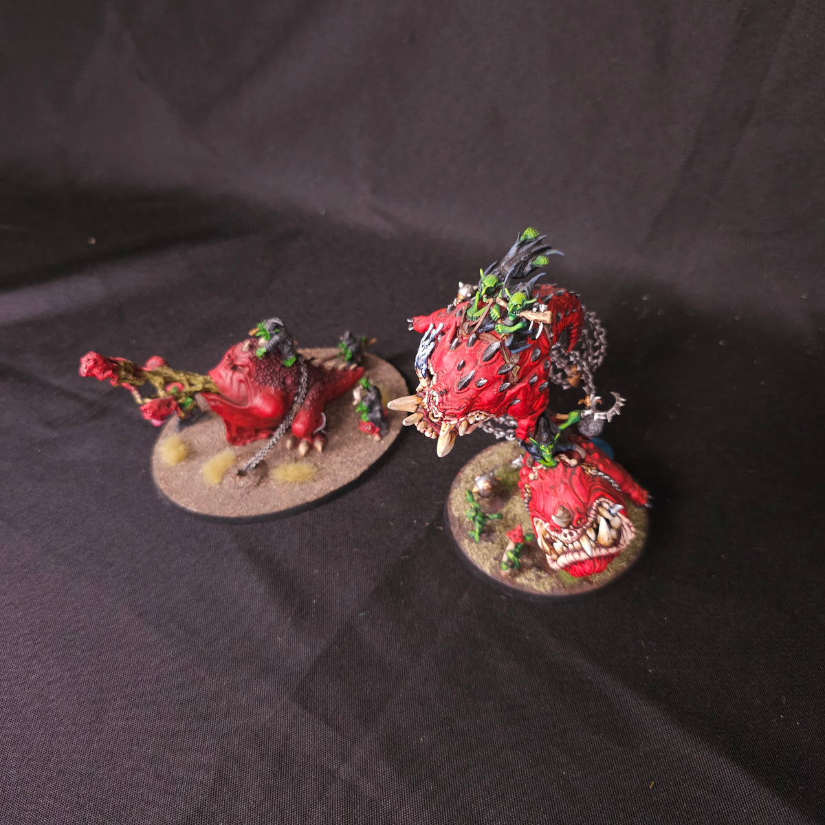 Age of Sigmar - Gloomspite Gitz - Painted Mangler Squigs and Squig Gobba