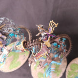 Age of Sigmar - Ossiarch Bonereapers and Soulblight Gravelords - Three Painted Mortarch Centerpieces