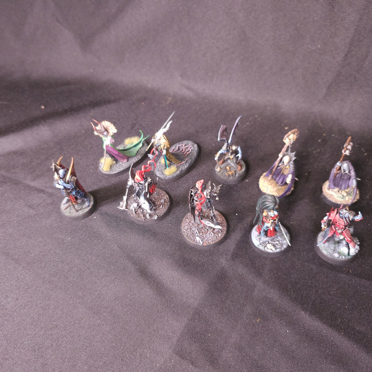 Age of Sigmar / The Old World - Soulblight Gravelords / Vampire Counts - Painted Vampire and Necromancer Characters