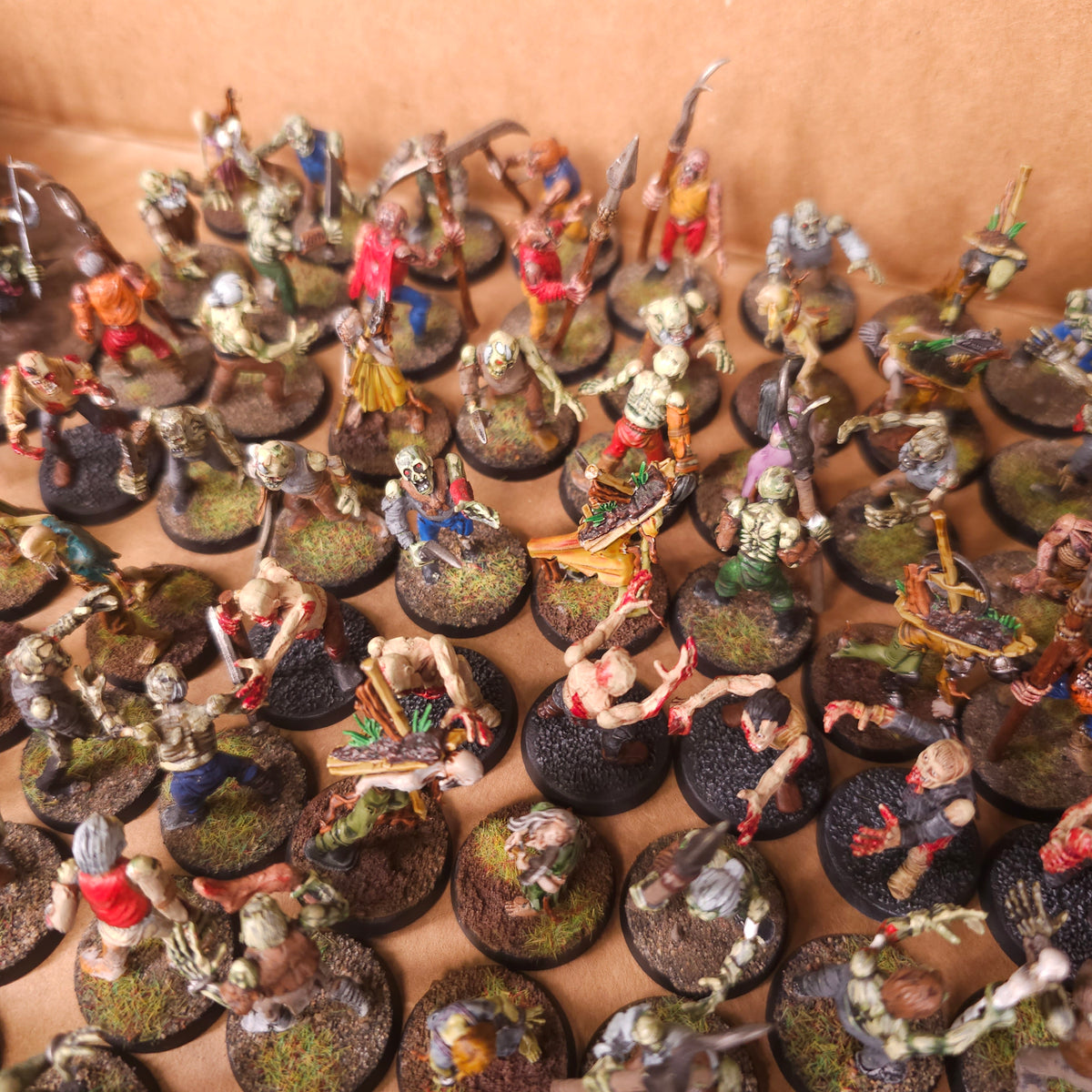 Age of Sigmar / The Old World - Soulblight Gravelords / Vampire Counts - Painted Zombie Horde and Corpse Carts
